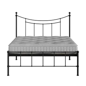 Isabelle cama de metal en negro con colchón - Thumbnail