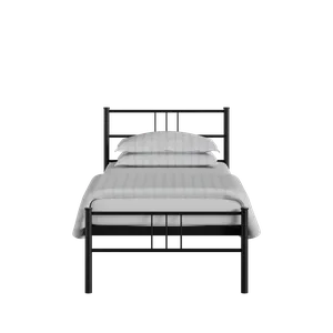 Mortlake iron/metal single bed in black - Thumbnail