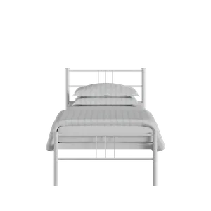 Mortlake iron/metal single bed in white - Thumbnail