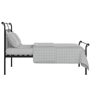 Pellini cama de metal en negro con colchón - Thumbnail