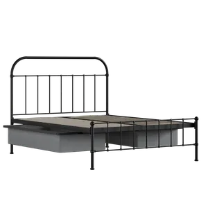 Solomon cama de metal en negro con cajones - Thumbnail