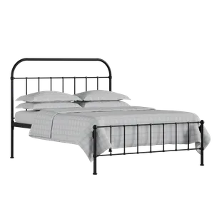 Solomon cama de metal en negro con colchón - Thumbnail