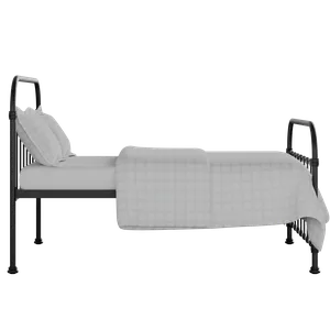 Timolin iron/metal bed in black with Juno mattress - Thumbnail