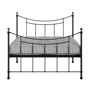 Virginia iron/metal bed in black with Juno mattress - Thumbnail