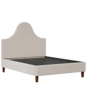 Beverley upholstered bed in silver fabric - Thumbnail