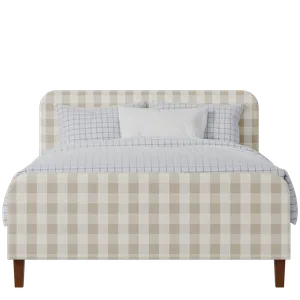 Broughton upholstered bed in Romo Kemble Putty fabric - Thumbnail