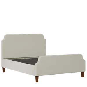 Charing upholstered bed in oatmeal fabric - Thumbnail
