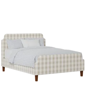 Charing upholstered bed in Romo Kemble Putty fabric with Juno mattress - Thumbnail
