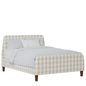 Hanwell upholstered bed in Romo Kemble Putty fabric with Juno mattress - Thumbnail