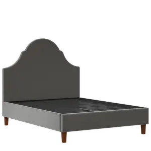 Irvine upholstered bed in iron fabric - Thumbnail