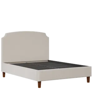Poole Slim upholstered bed in silver fabric - Thumbnail