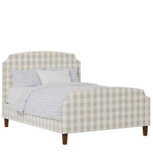 Poole upholstered bed in Romo Kemble Putty fabric with Juno mattress - Thumbnail