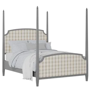 Austin Upholstered wood upholstered bed in grey with Romo Kemble Putty fabric - Thumbnail