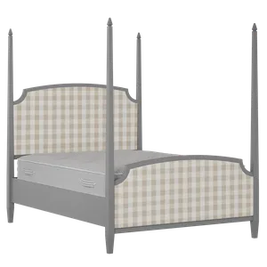 Austin Upholstered wood upholstered bed in grey with Romo Kemble Putty fabric - Thumbnail
