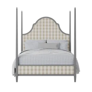 Beckett Upholstered wood upholstered upholstered bed in grey with Romo Kemble Putty fabric - Thumbnail
