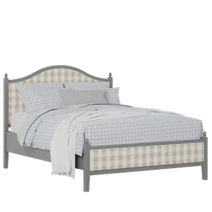 Brady Slim Upholstered wood upholstered bed in grey with Romo Kemble Putty fabric - Thumbnail