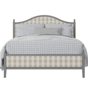 Brady Slim Upholstered wood upholstered upholstered bed in grey with Romo Kemble Putty fabric - Thumbnail