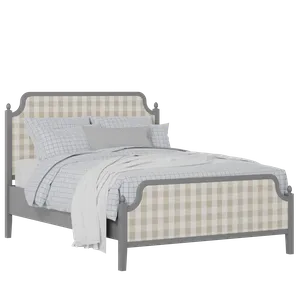 Bronte Upholstered wood upholstered bed in grey with Romo Kemble Putty fabric - Thumbnail
