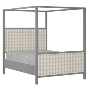 Byron Upholstered wood upholstered bed in grey with Romo Kemble Putty fabric - Thumbnail