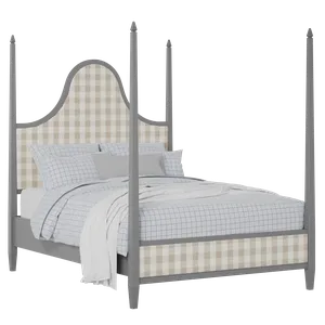 Kelly Upholstered wood upholstered bed in grey with Romo Kemble Putty fabric - Thumbnail