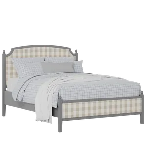 Kipling Slim Upholstered wood upholstered bed in grey with Romo Kemble Putty fabric - Thumbnail