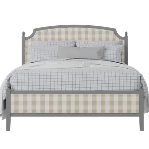 Kipling Slim Upholstered wood upholstered upholstered bed in grey with Romo Kemble Putty fabric - Thumbnail