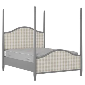 Larkin Upholstered wood upholstered bed in grey with Romo Kemble Putty fabric - Thumbnail