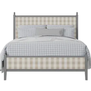 Marbella Slim Upholstered wood upholstered upholstered bed in grey with Romo Kemble Putty fabric - Thumbnail