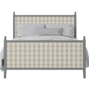 Marbella Upholstered wood upholstered upholstered bed in grey with Romo Kemble Putty fabric - Thumbnail