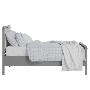 Nocturne Upholstered wood upholstered bed in grey with Romo Kemble Putty fabric - Thumbnail