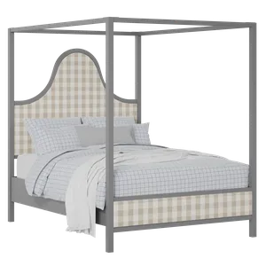 Rowe Upholstered wood upholstered bed in grey with Romo Kemble Putty fabric - Thumbnail