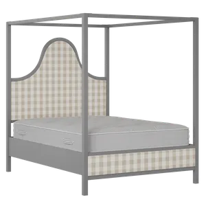 Rowe Upholstered wood upholstered bed in grey with Romo Kemble Putty fabric - Thumbnail