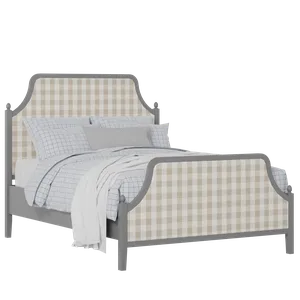 Ruskin Upholstered wood upholstered bed in grey with Romo Kemble Putty fabric - Thumbnail