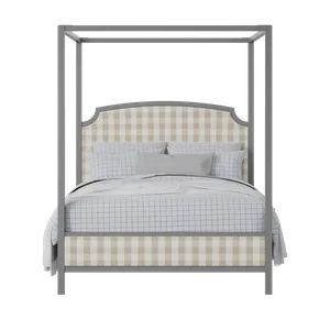 Shelley Slim Upholstered wood upholstered upholstered bed in grey with Romo Kemble Putty fabric - Thumbnail