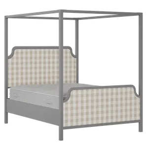 Tate Upholstered wood upholstered bed in grey with Romo Kemble Putty fabric - Thumbnail