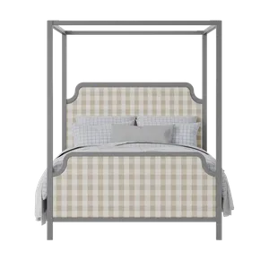 Tate Upholstered wood upholstered upholstered bed in grey with Romo Kemble Putty fabric - Thumbnail