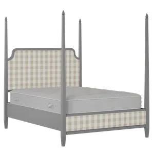 Wilde Slim Upholstered wood upholstered bed in grey with Romo Kemble Putty fabric - Thumbnail
