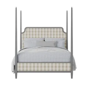 Wilde Slim Upholstered wood upholstered upholstered bed in grey with Romo Kemble Putty fabric - Thumbnail