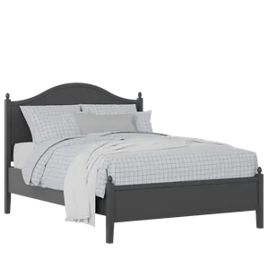 Brady Slim painted wood bed in black with Juno mattress - Thumbnail