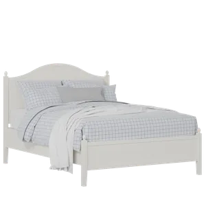 Brady Slim houten bed in wit met matras - Thumbnail