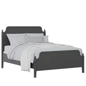 Bronte painted wood bed in black with Juno mattress - Thumbnail