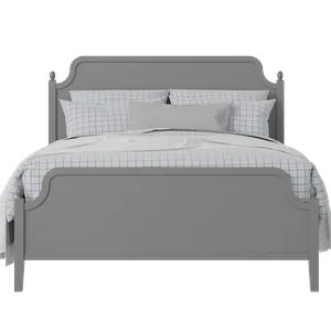 Bronte painted wood bed in grey with Juno mattress - Thumbnail