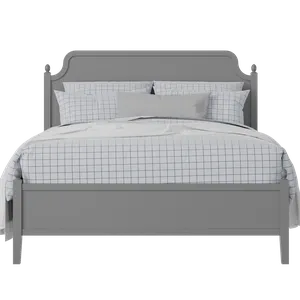 Bronte Slim painted wood bed in grey with Juno mattress - Thumbnail