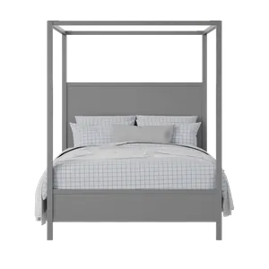 Byron Slim painted wood bed in grey with Juno mattress - Thumbnail