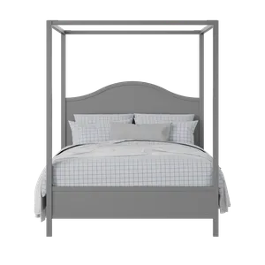 Coleridge Slim painted wood bed in grey with Juno mattress - Thumbnail
