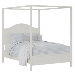 Coleridge Slim painted wood bed in white with Juno mattress - Thumbnail