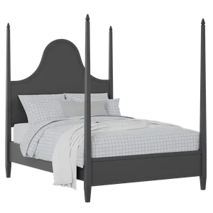 Kelly painted wood bed in black with Juno mattress - Thumbnail