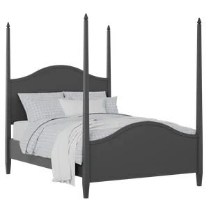 Larkin painted wood bed in black with Juno mattress - Thumbnail