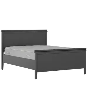 Nocturne Painted painted wood bed in black with Juno mattress - Thumbnail