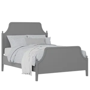 Ruskin painted wood bed in grey with Juno mattress - Thumbnail